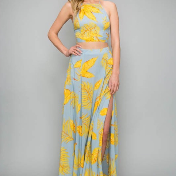 LOOK 292 2 PC MAXI SKIRT SET